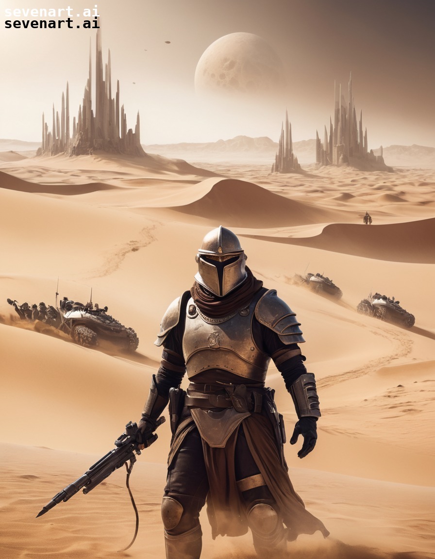 warrior, battle, dunes, sci-fi, conflict, dune