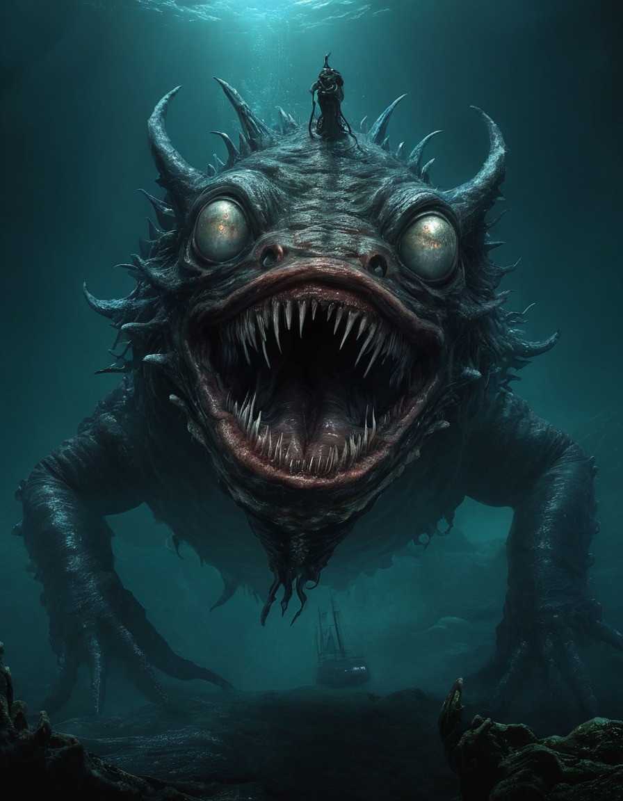 lusca, epic, sea monster, folklore, caribbean, mythology