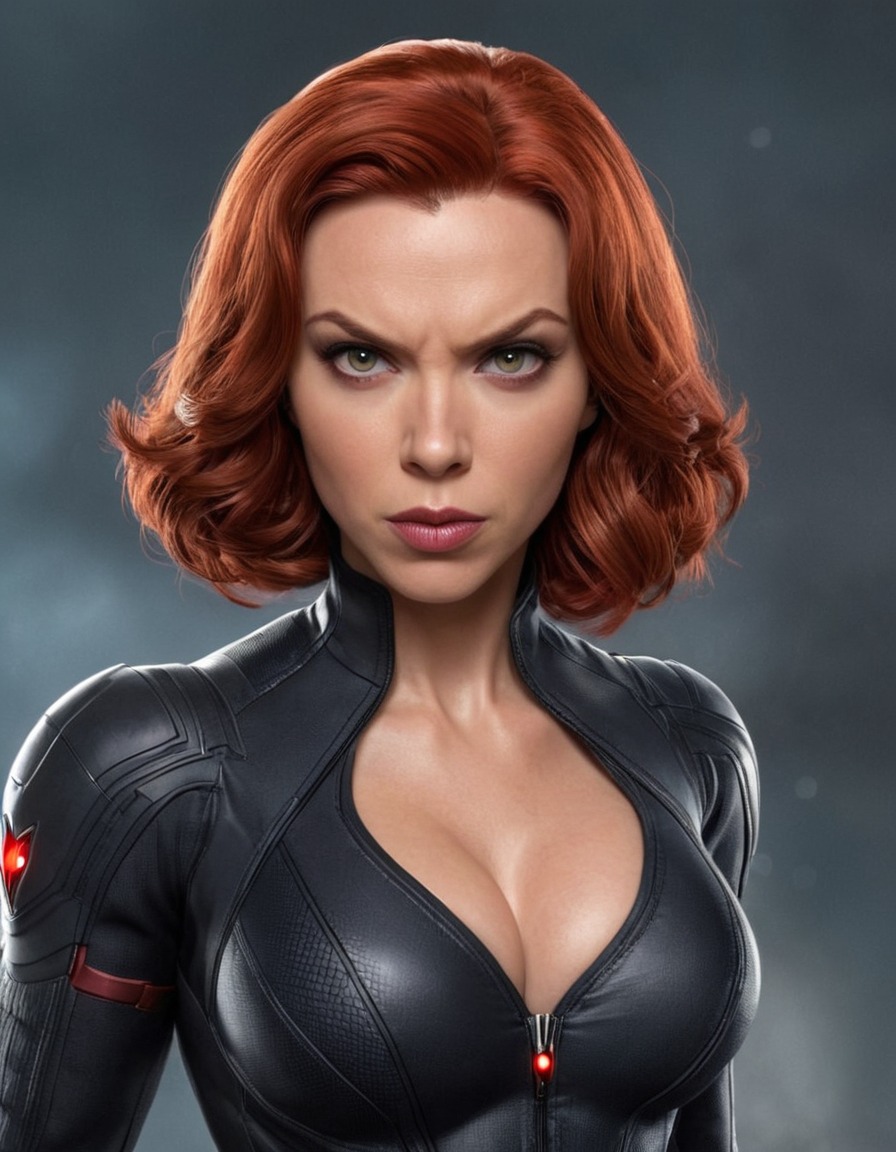 fun, black widow, marvel comics, caricature, humor