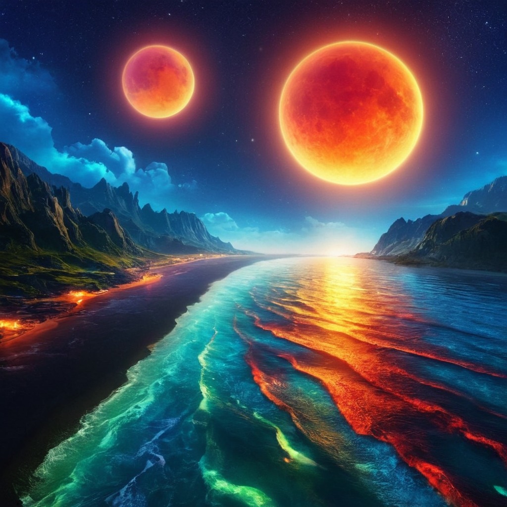 digitalart, fantasyart, scifi, surreal, space, bing, conceptart, moon, planet