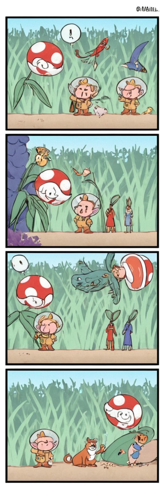 nintendo, mario, olimar, pikmin, piranhaplant