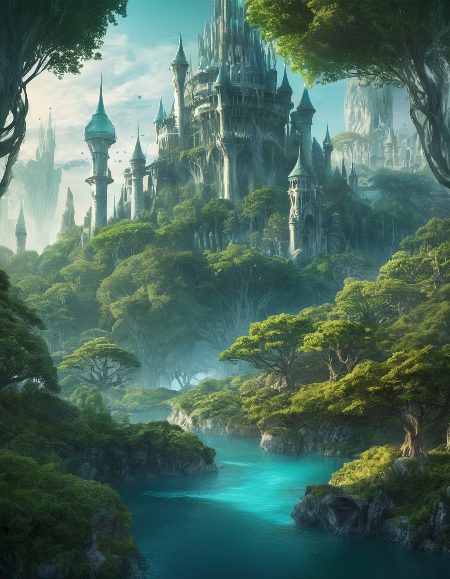 elven, fantasy, forest, enchanting, serene, john tolkien, tolkien