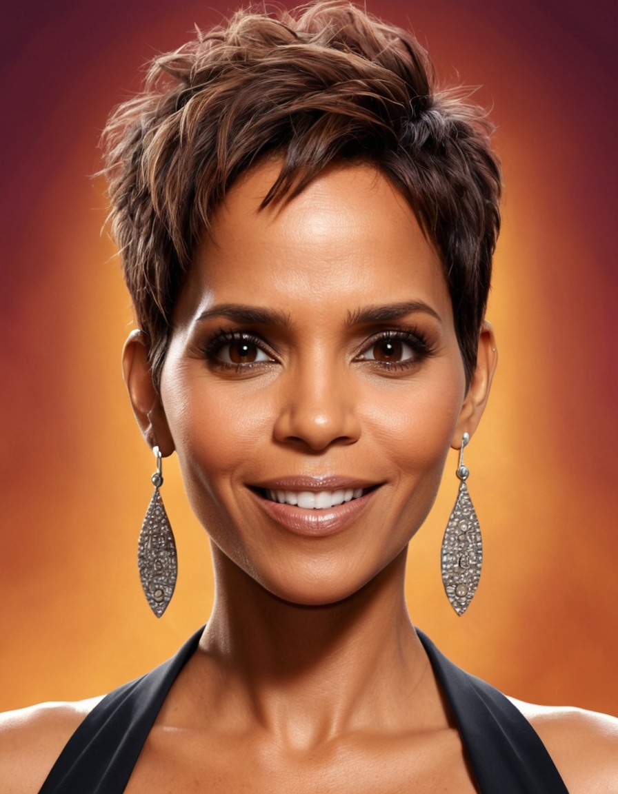 funny, caricature, actor, halle berry