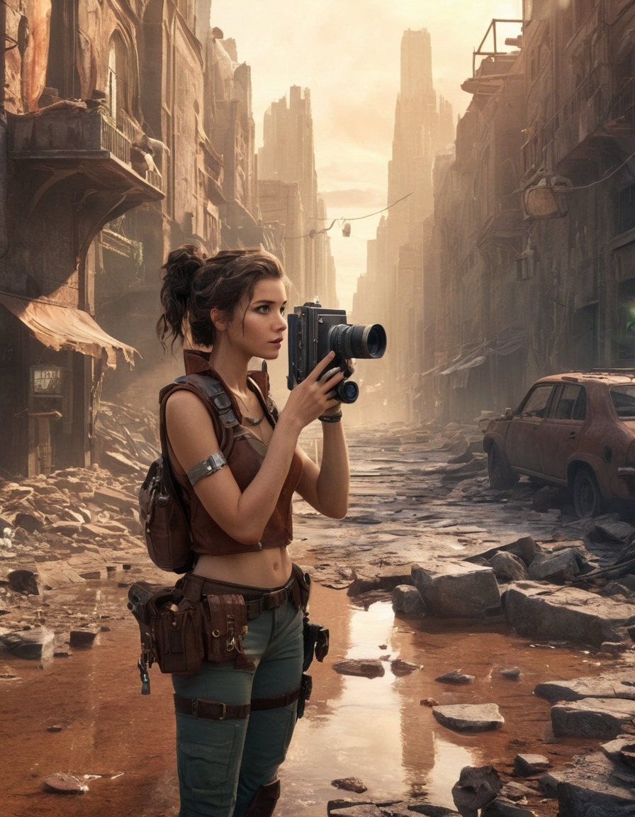 dystopian, cityscape, piper, camera, civilization, ruins, fallout, games, tv shows