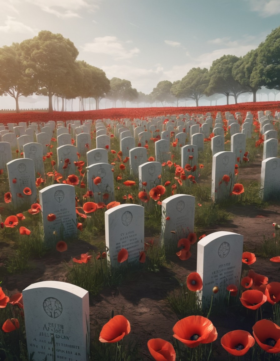 war, cemetery, poppy, remembrance, sacrifice