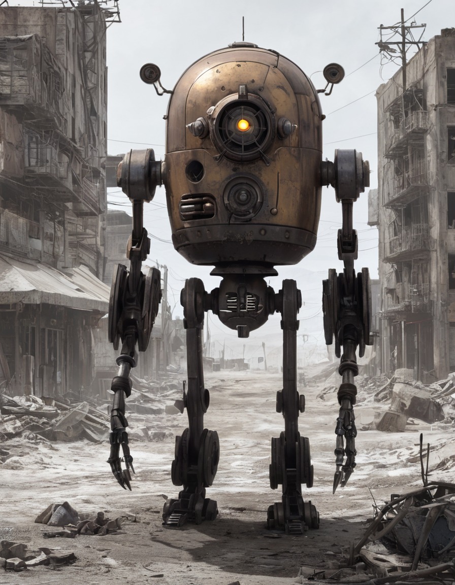 post-apocalyptic, robot, fallout, wasteland, abandoned, games, tv shows