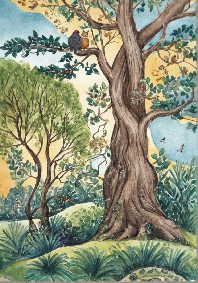 forest, coloredpencil