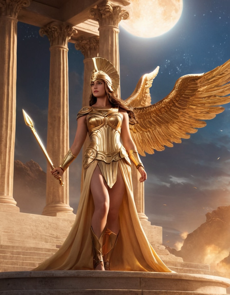 athena, epic, god, scene, goddess of wisdom, mythology