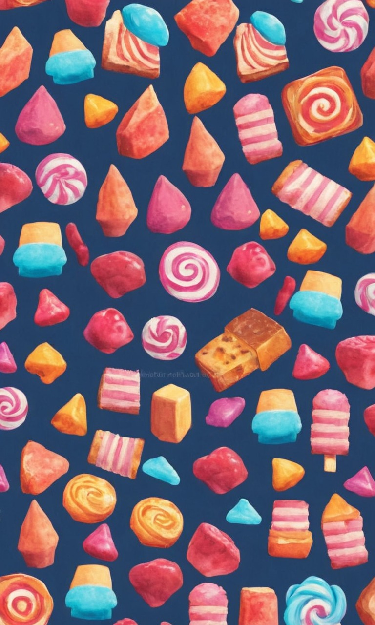 wallpaper, candy, pixelated, sweets