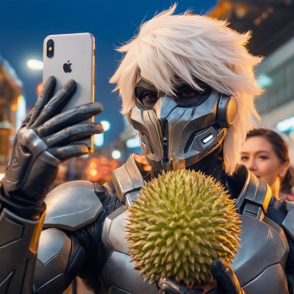 cyborg, durian, mobilephone, selfie, warrior, cyborgwarrior, mobile_phone, cyborg_warrior