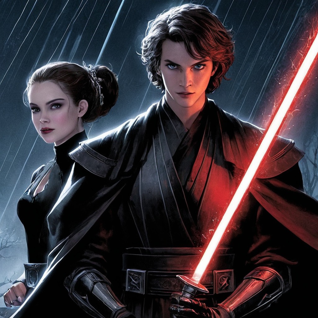 starwars, fanart, fanfiction, darthvader, anakinskywalker, anakinstarwars, padmeamidala, galacticempire, darthvaderstarwars, sithwarrior, empirestarwars, dark_side_of_the_force, padmestarwars, ai_generated_art