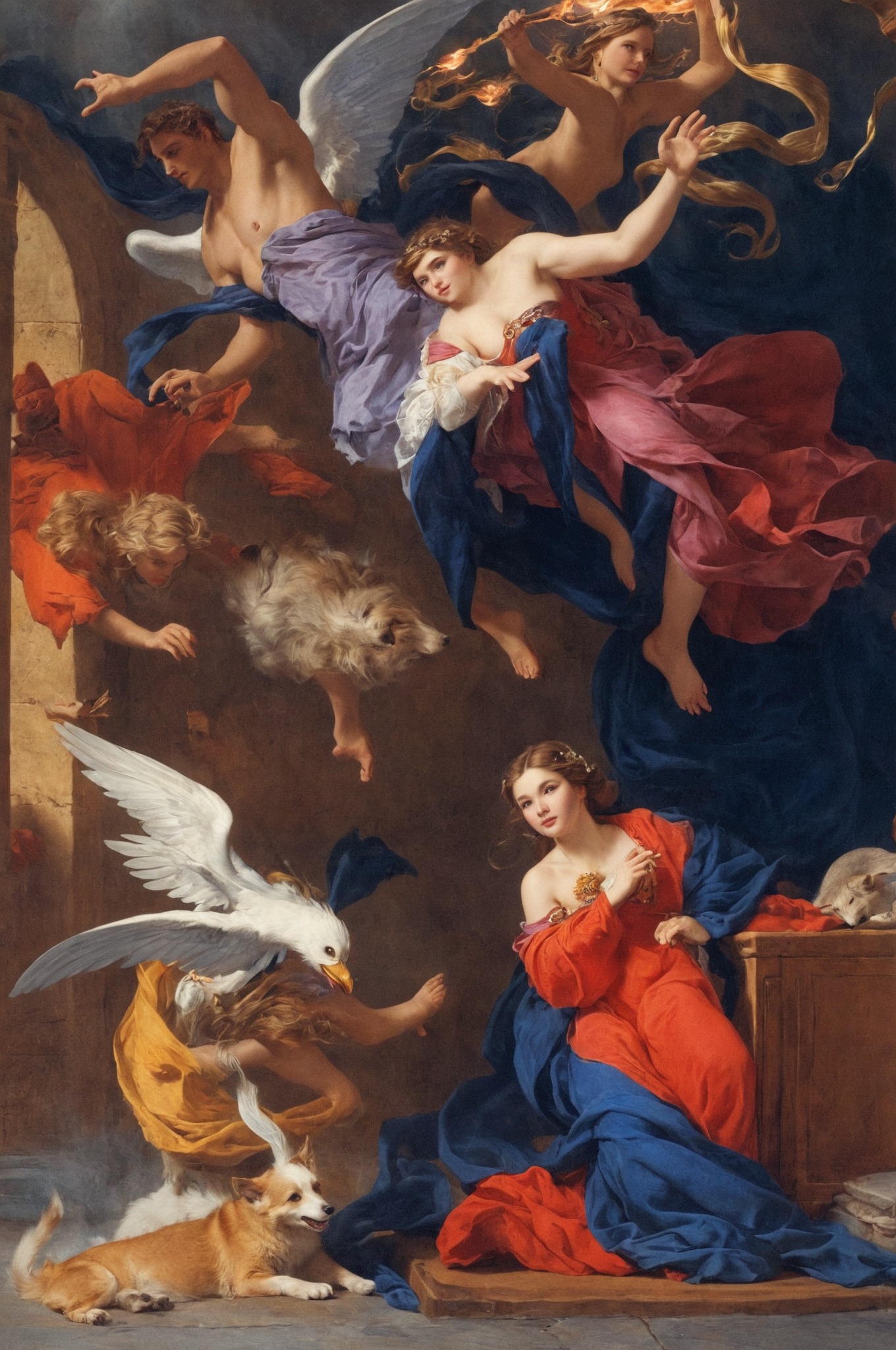 simon vouet, annunciation, angel, art, artwork, fine art, fineart, painting, art history, history of art