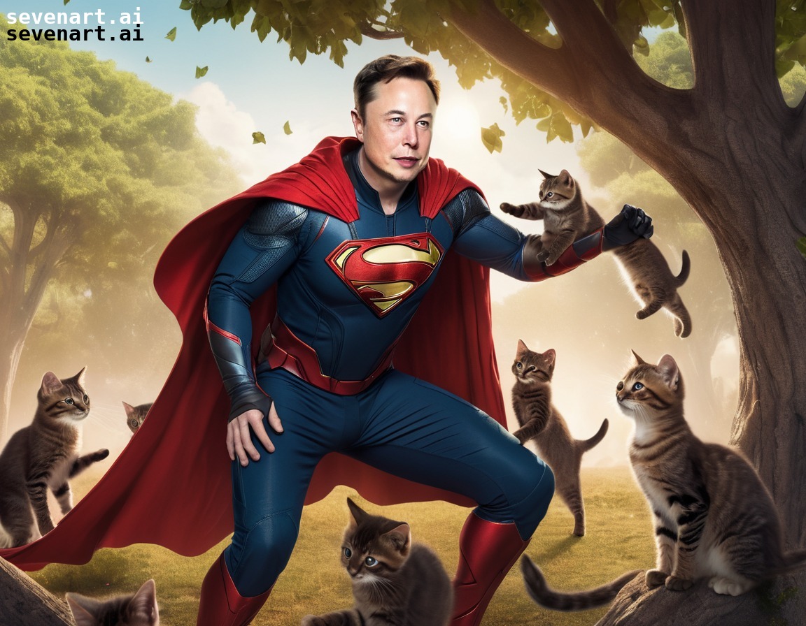 superhero, elon musk, rescue, solar panels, kittens, elonmusk, musk