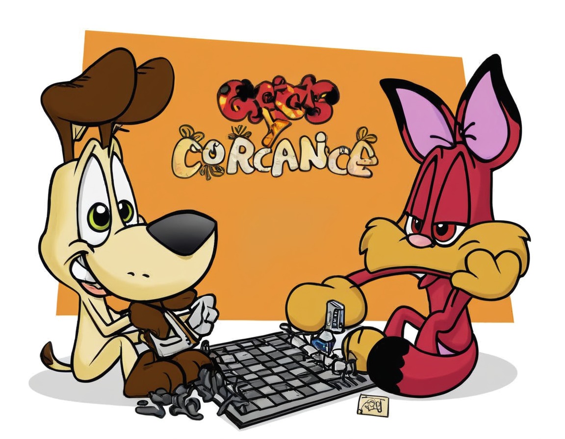 ajedrez, caos, cartoon, cat, characters, chess, dog, gato, perro, personajes, poker, percance