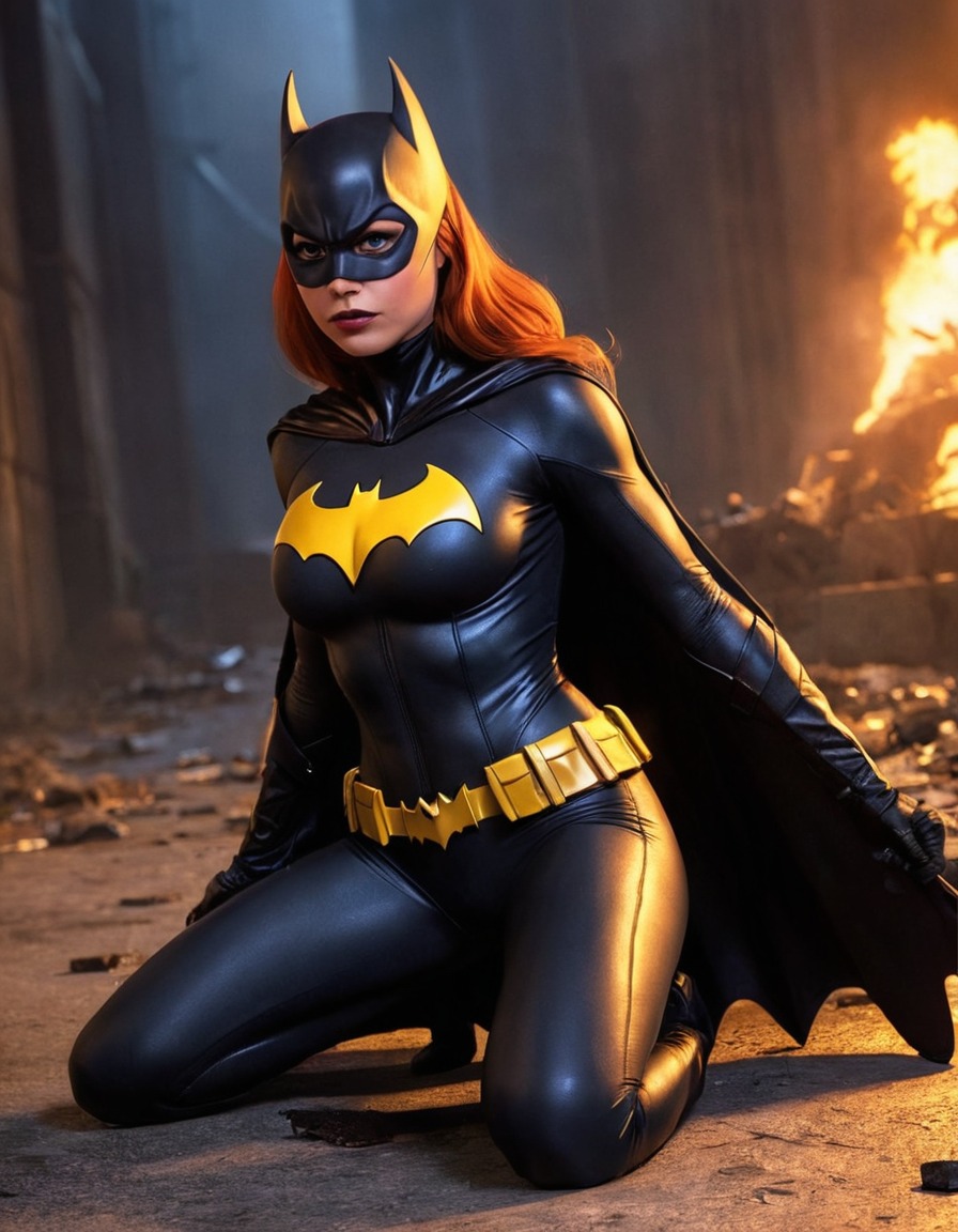 superhero, batgirl, dc comics, defeat, fight, comics, victory