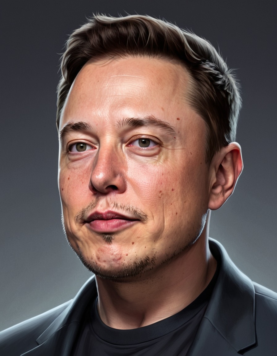 elon musk, painted portrait, art, technology, entrepreneur, space exploration