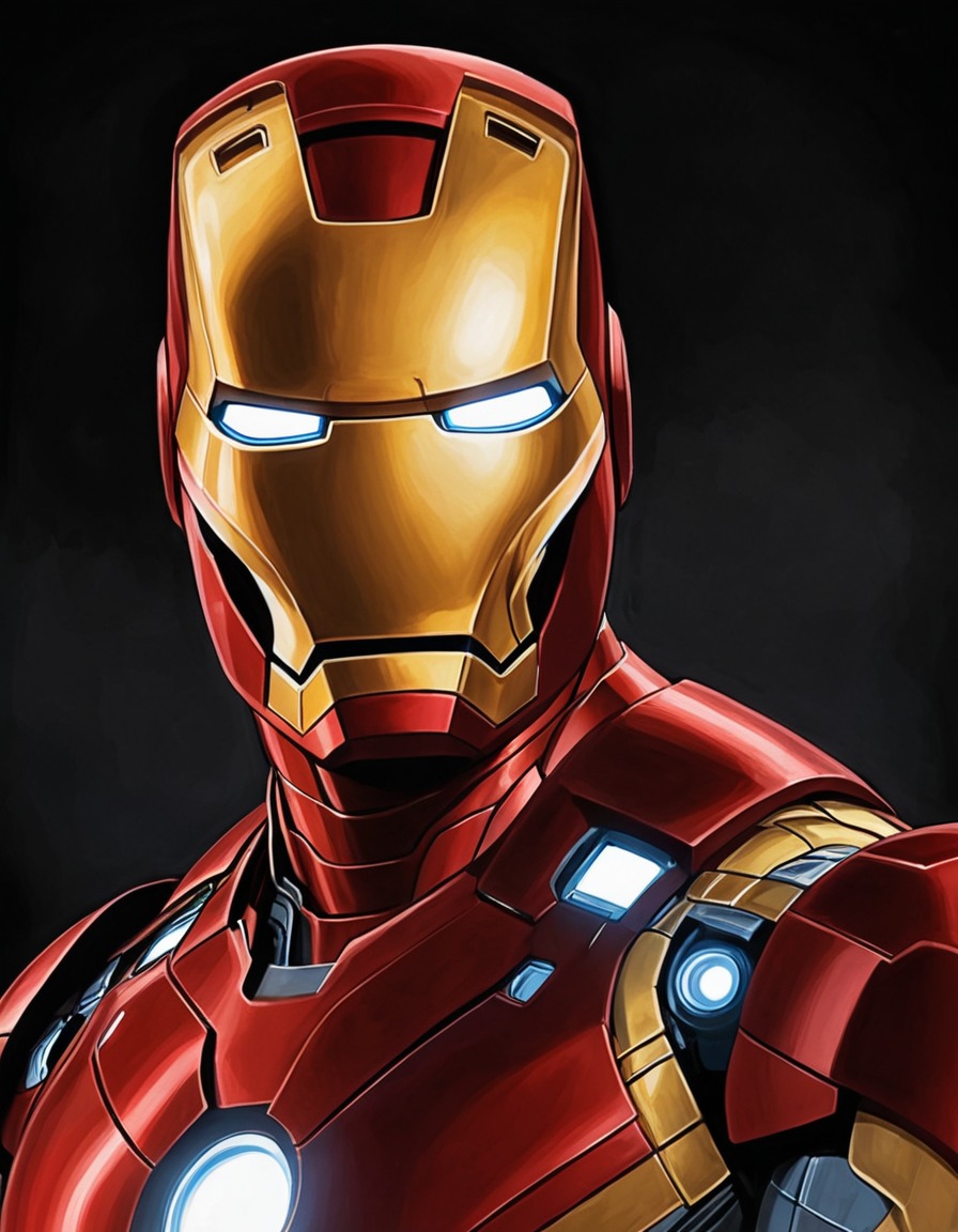 iron man, avengers, marvel comics, superhero, painting, movies