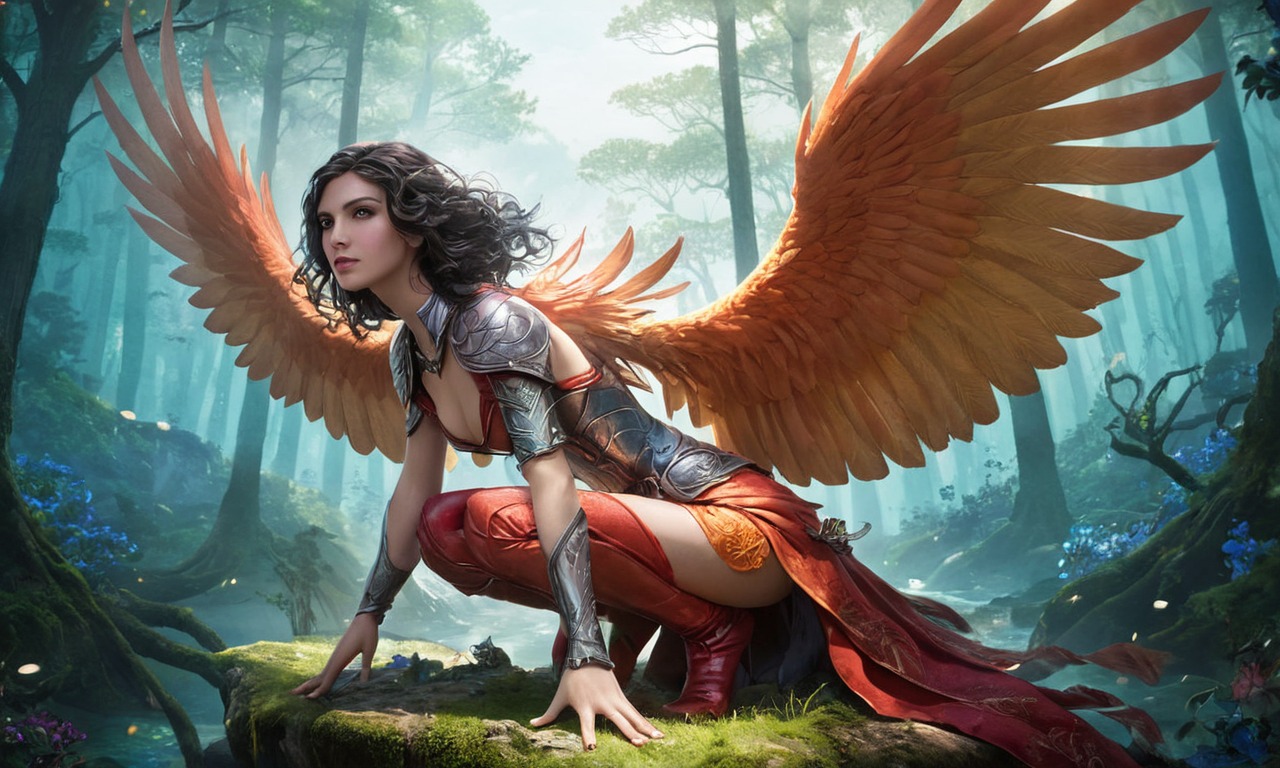 characterdesign, magic, digitalart, portrait, warrior, fantasyart, fantasycharacter, angel, guardian, digitalillustration, fantasy, harpy, aigenerated, aiartcommunity