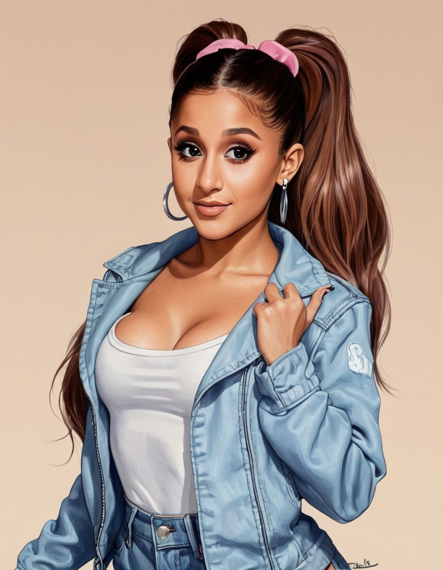 ariana grande, funny, painting, pop culture, celebrity, humor