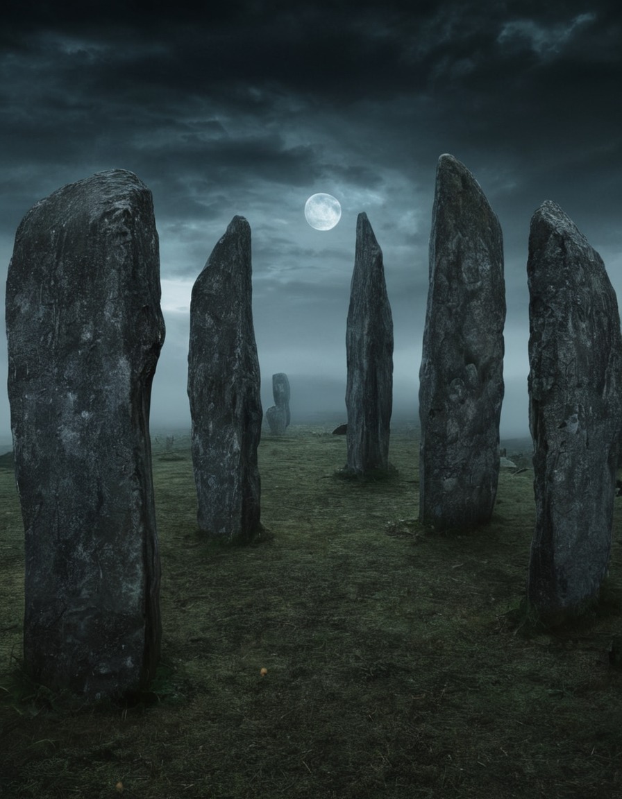 mystical energy, standing stones, ancient power, ritual site, spiritual connection