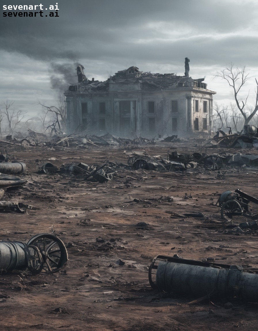 war-torn, battlefield, destruction, abandoned, remnants, war