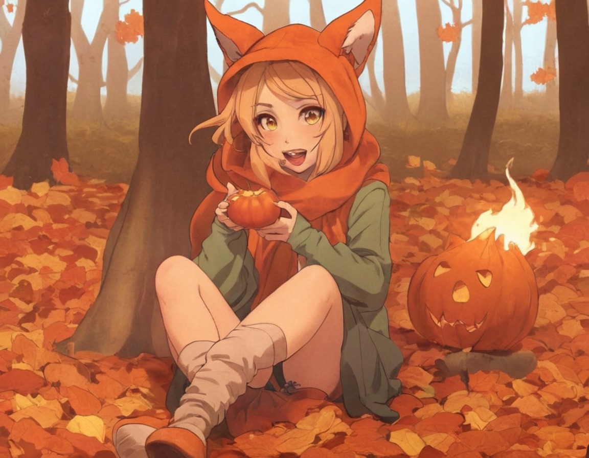 digitalart, fox, dreamup, animegirl, anime, animedrawing, kemonomimi, cutekawaii, challenge, dailydeviation, dailydeviations, dailyart, dailychallenge, furryfall, ai_art