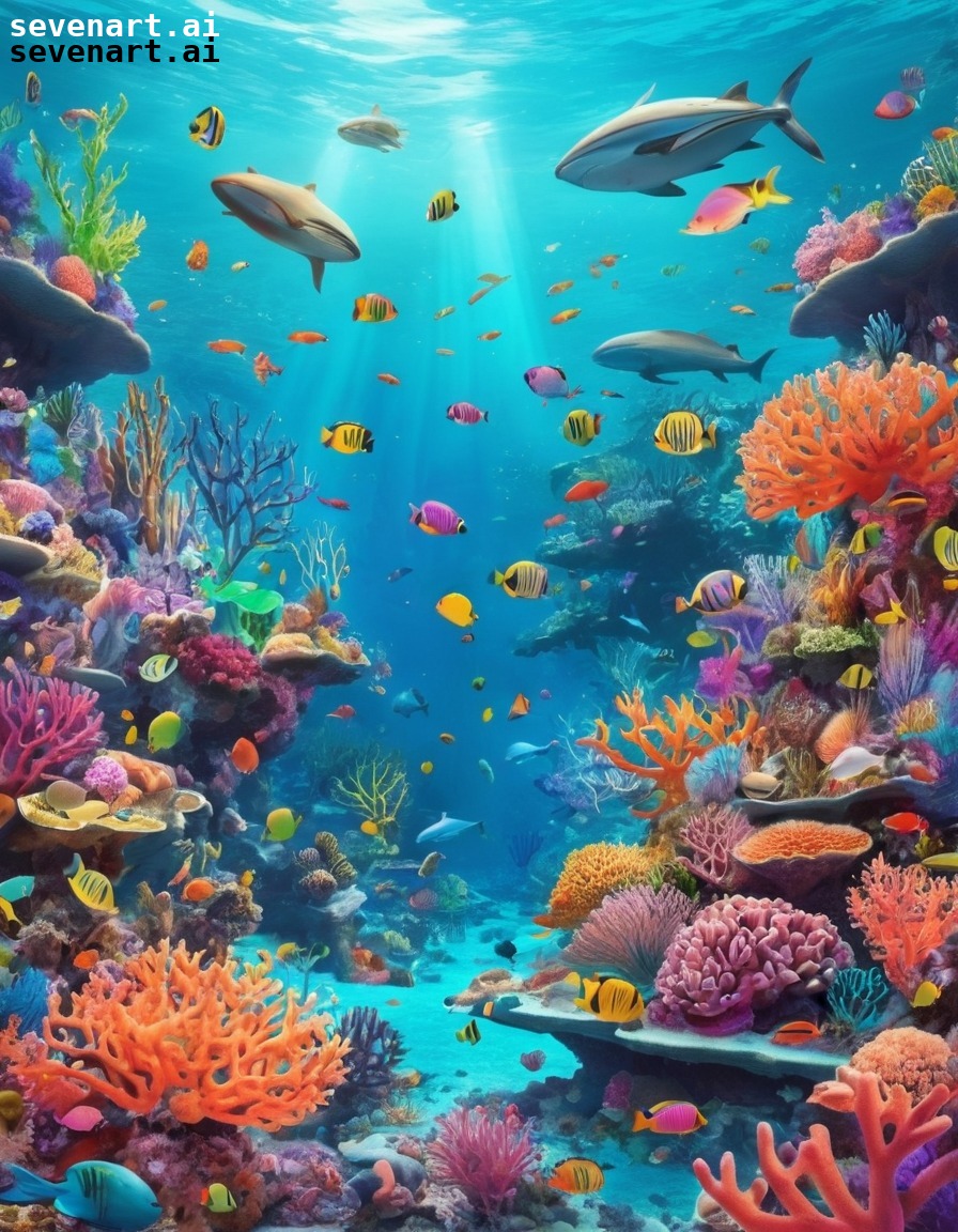 marine life, underwater, coral reef, vibrant colors, biodiversity, nature