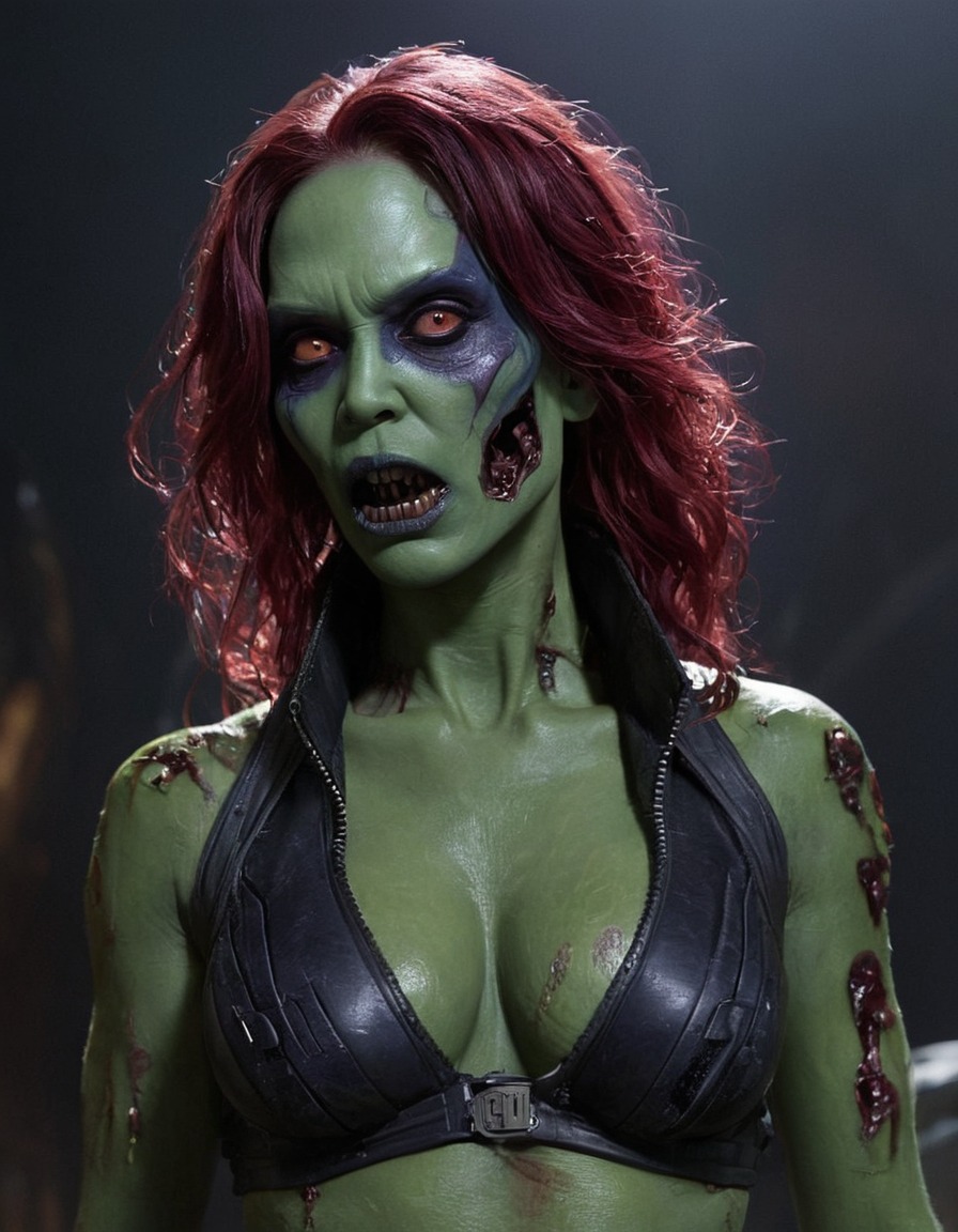 zombie, gamora, guardians of the galaxy, marvel, undead, horror, science fiction