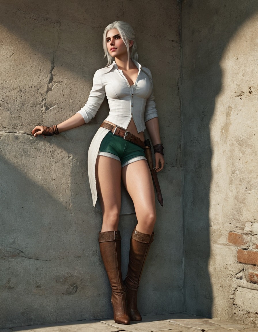 ciri, the witcher 3: wild hunt, action, fantasy, video game, combat, magical abilities