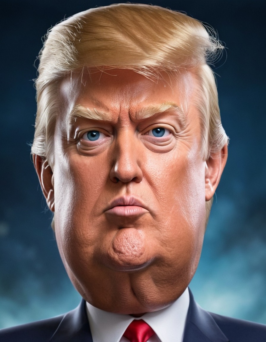 donald trump, caricature, comedy, satire, political humor