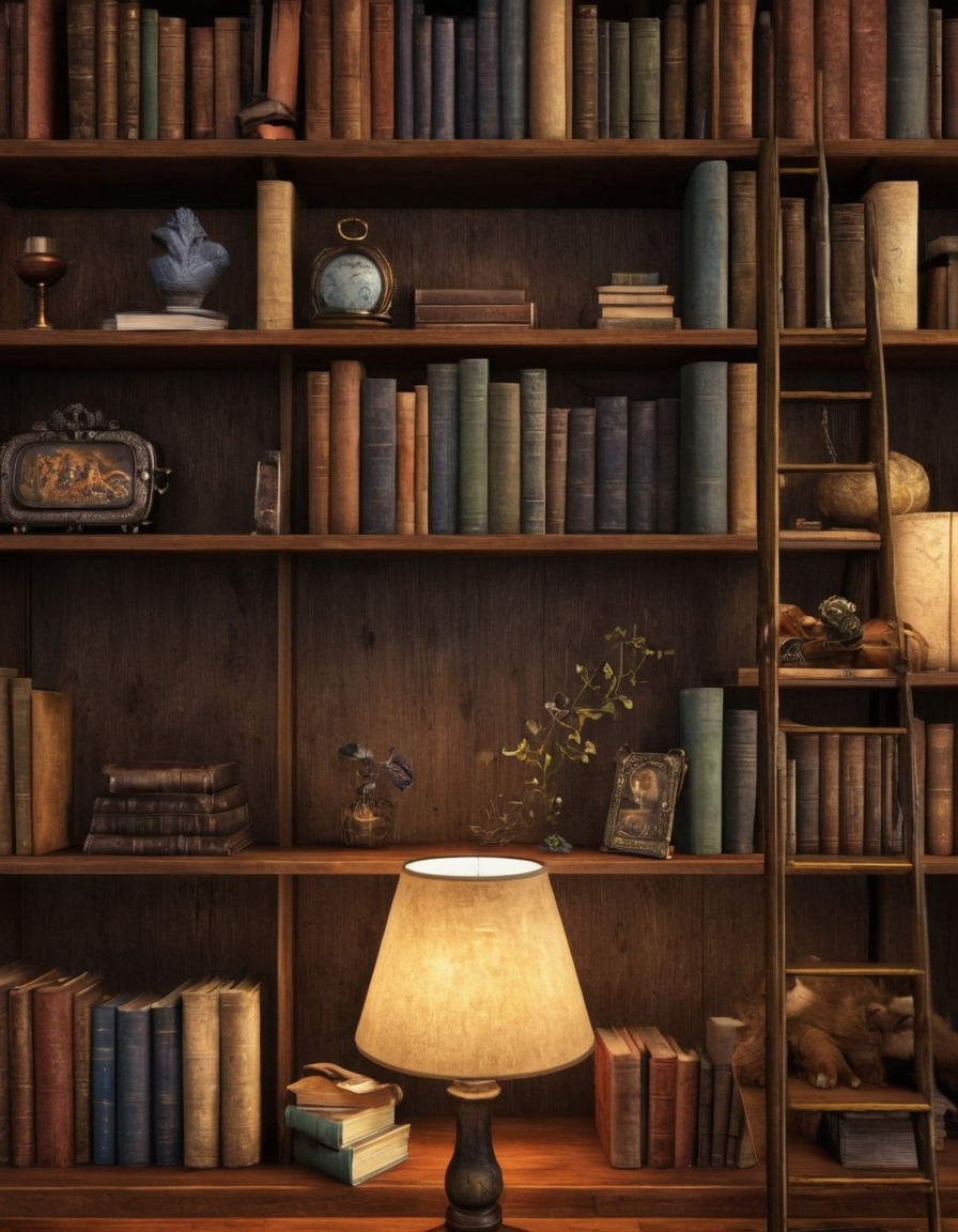 bookshelf, novels, personal mementos, reading, home décor, home, interior