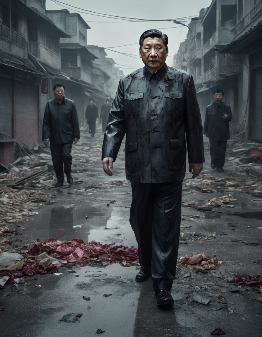 xi jinping, zombie, deserted city, china, horror, politics