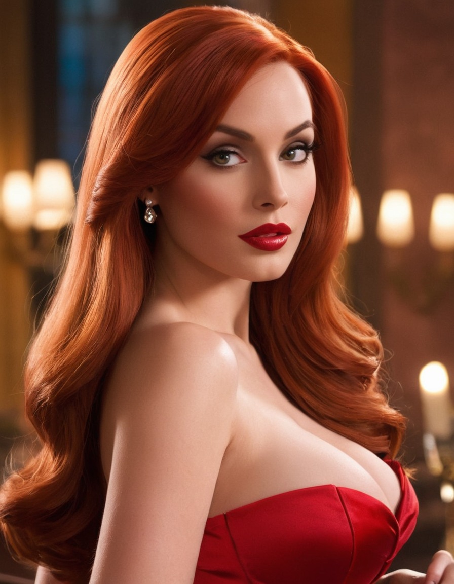 jessica rabbit, who framed roger rabbit, cartoon character, femme fatale, vivacious personality, beautiful woman, hollywood glamour