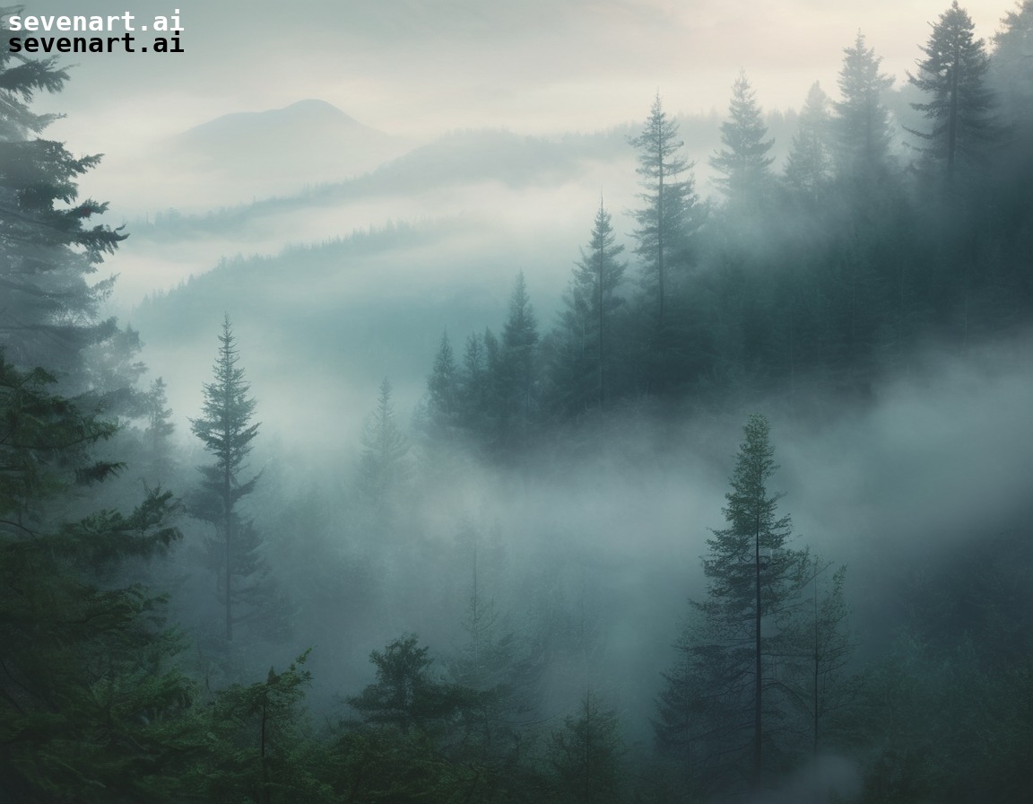 nature, fog, forest, ethereal, mysterious