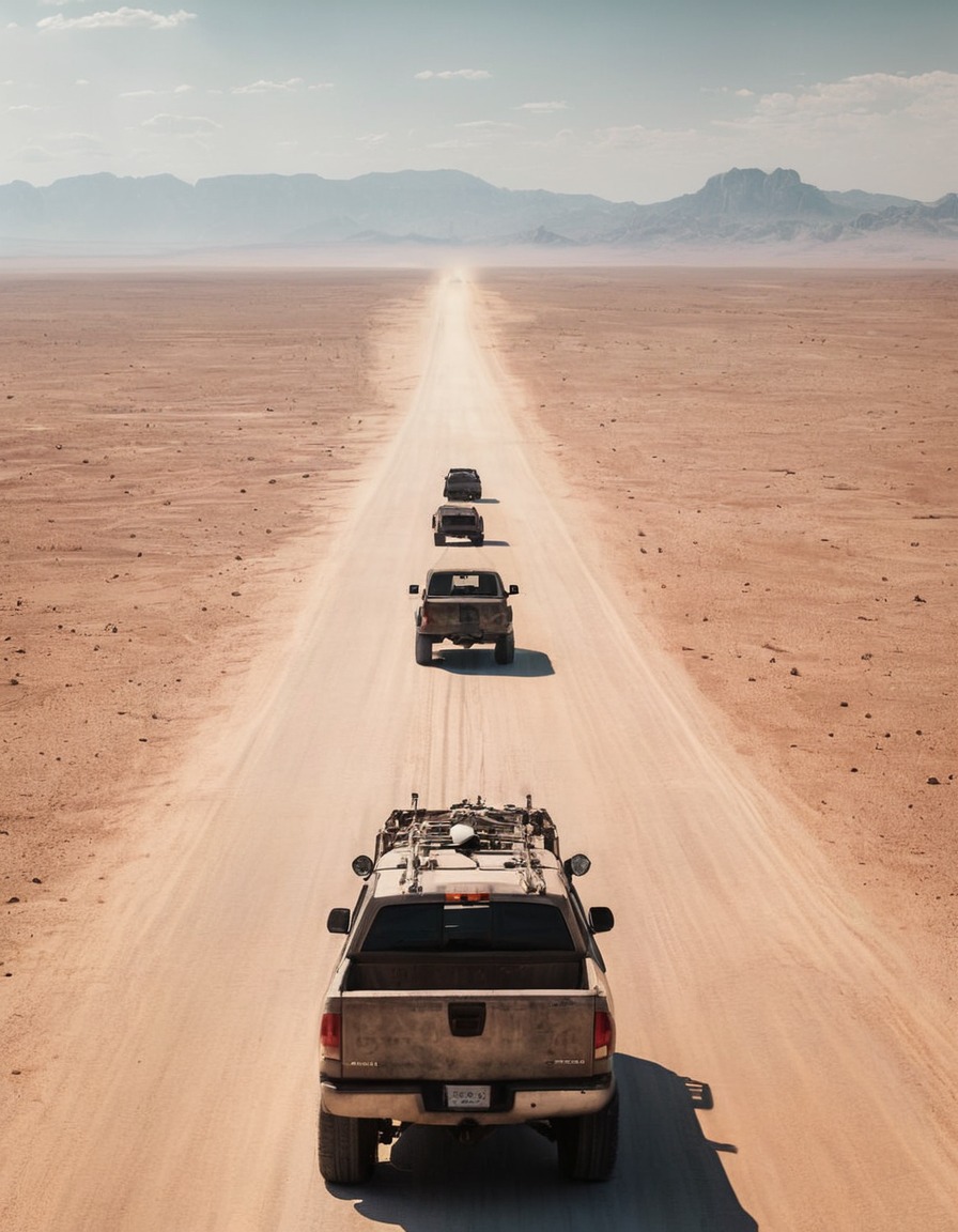 desert, landscape, vehicles, horizon, nature, remote, travel, mad max