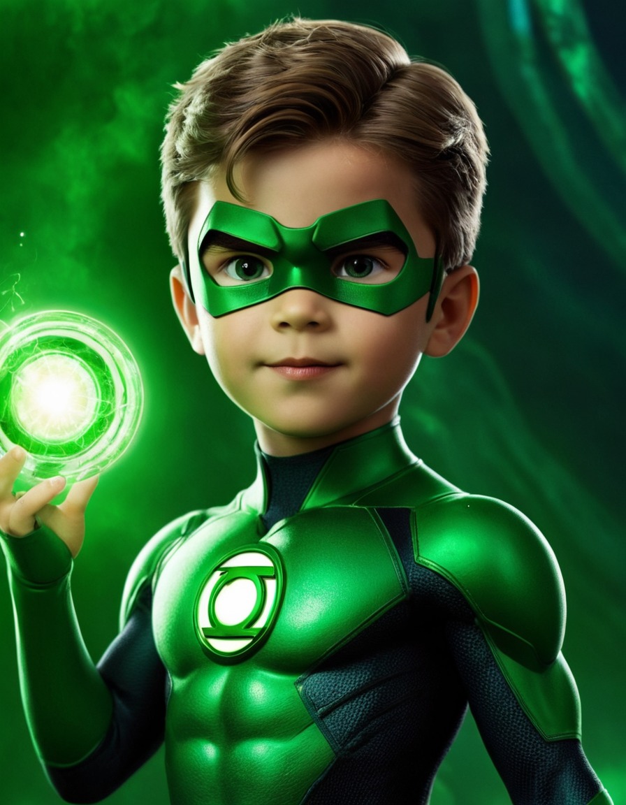 green lantern, childhood, superhero, dc comics, ring bearer, galactic guardians