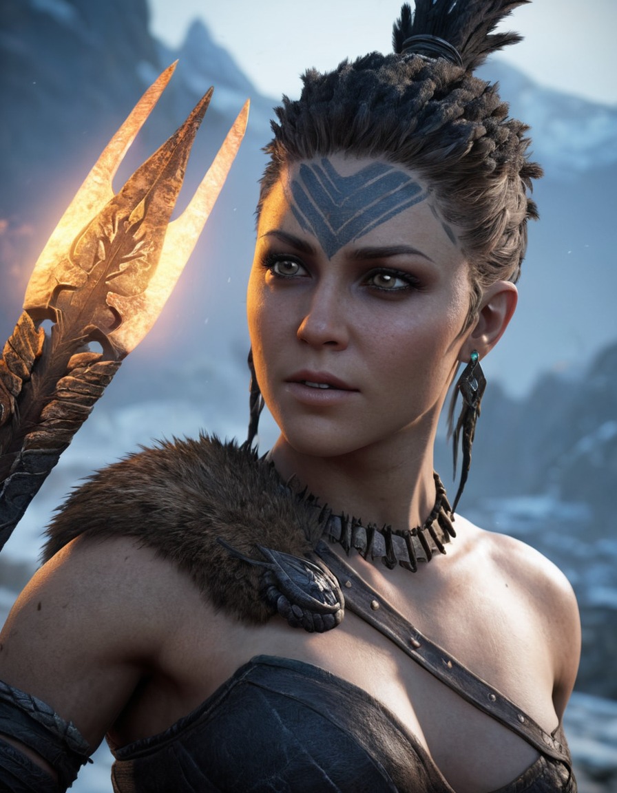 senua, hellblade: senua's sacrifice, action-adventure, psychological horror, norse mythology, mental health, warrior