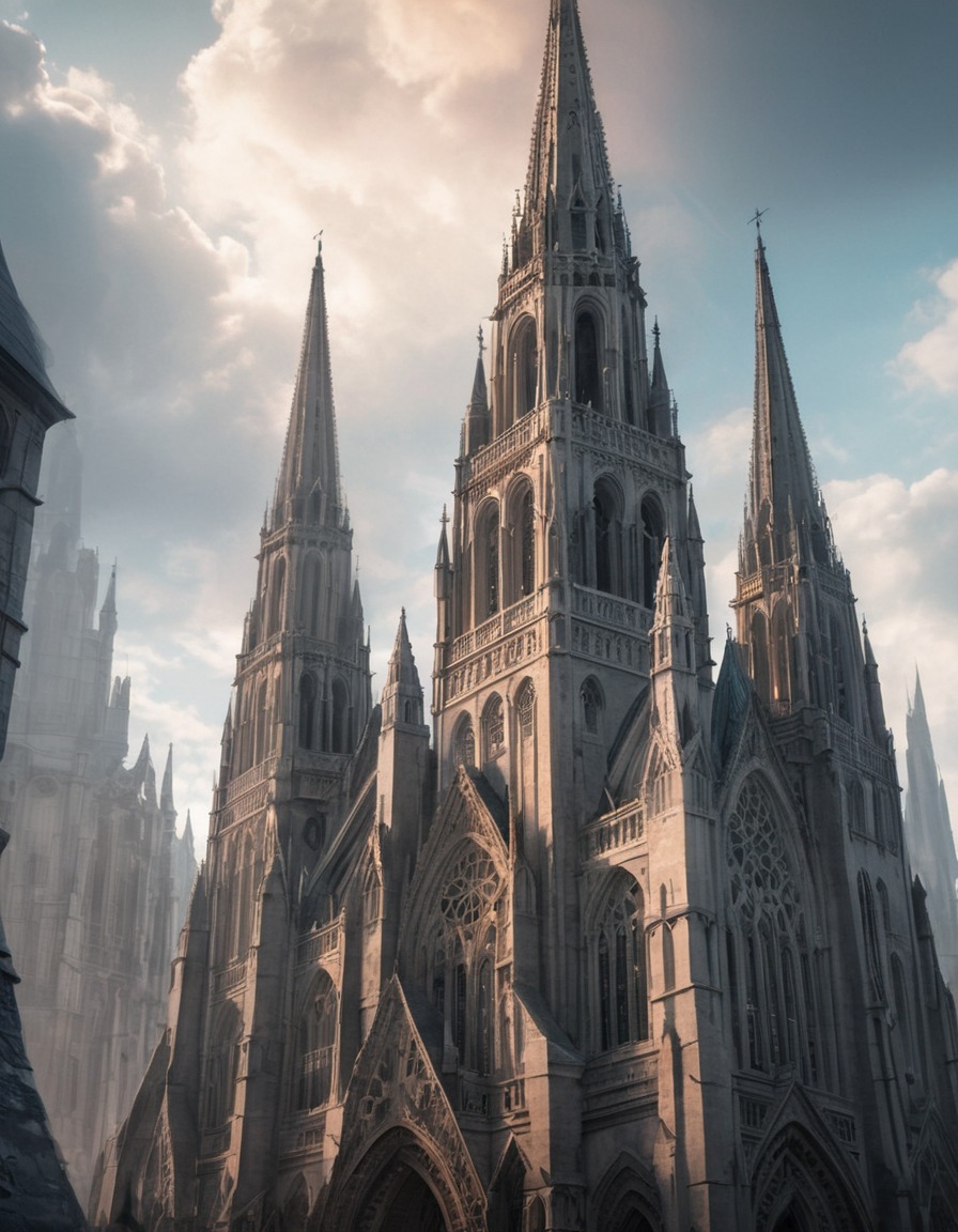 architecture, cathedral, spires, majestic, religion