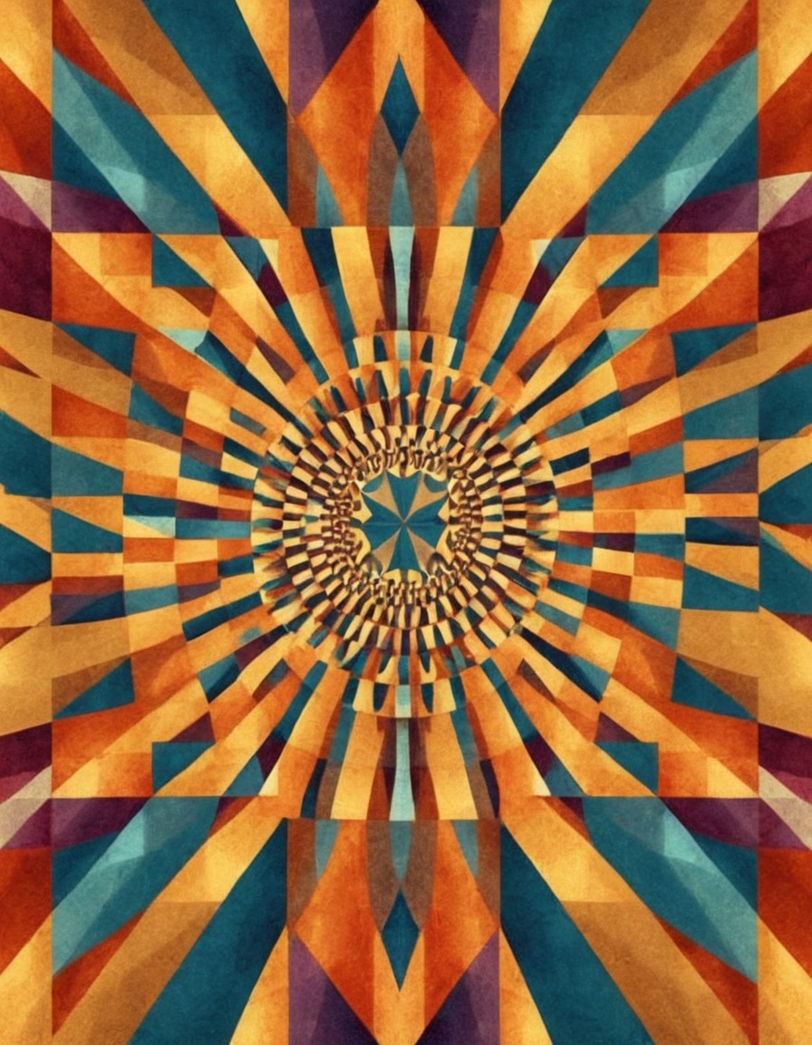 geometric shapes, optical illusion, visual perception, geometry, illusions, art, psychology