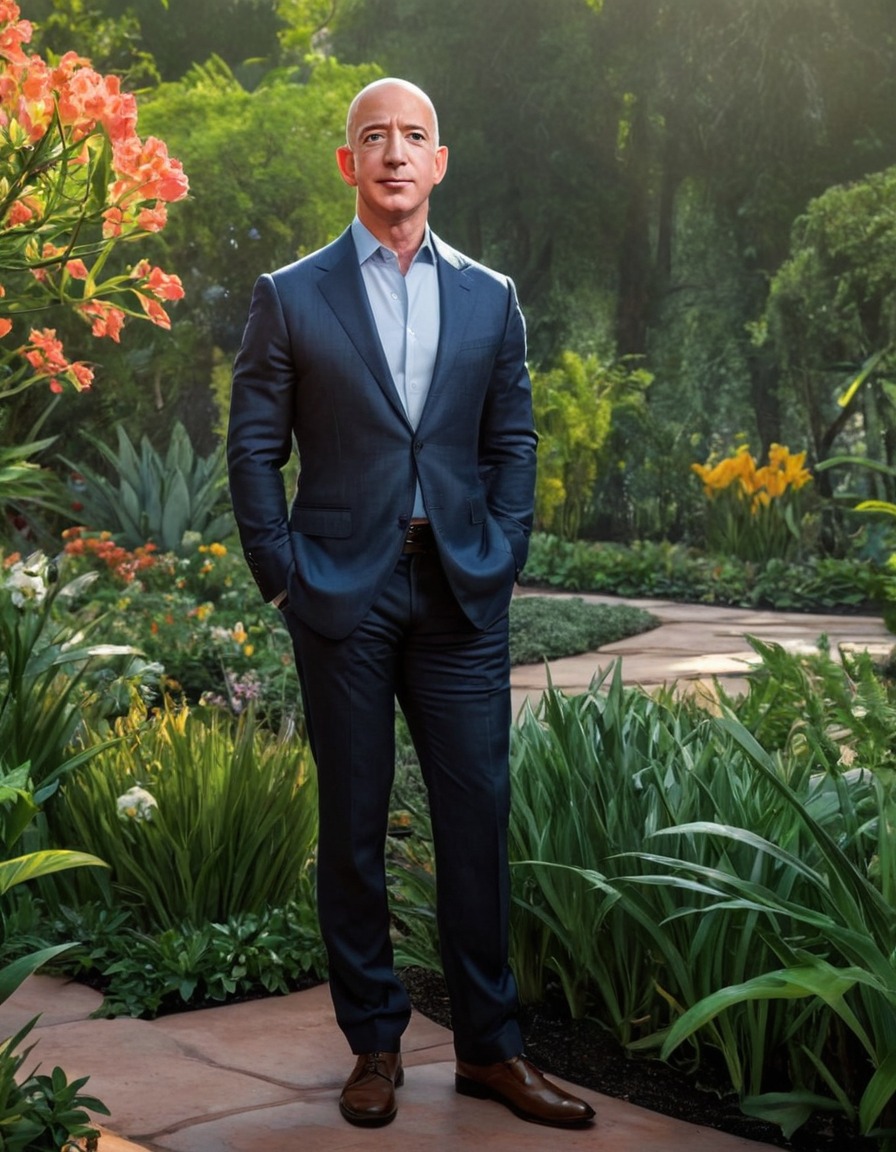 jeff bezos, impressionism, garden, art, technology, innovation