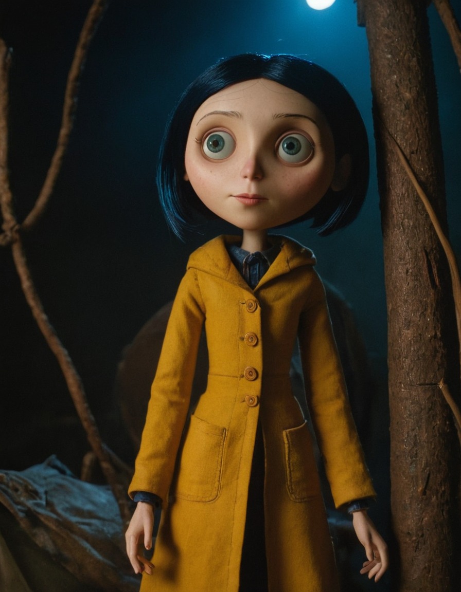 coraline jones, beautiful woman, fictional character, reimagined, fantasy, young adult, animation