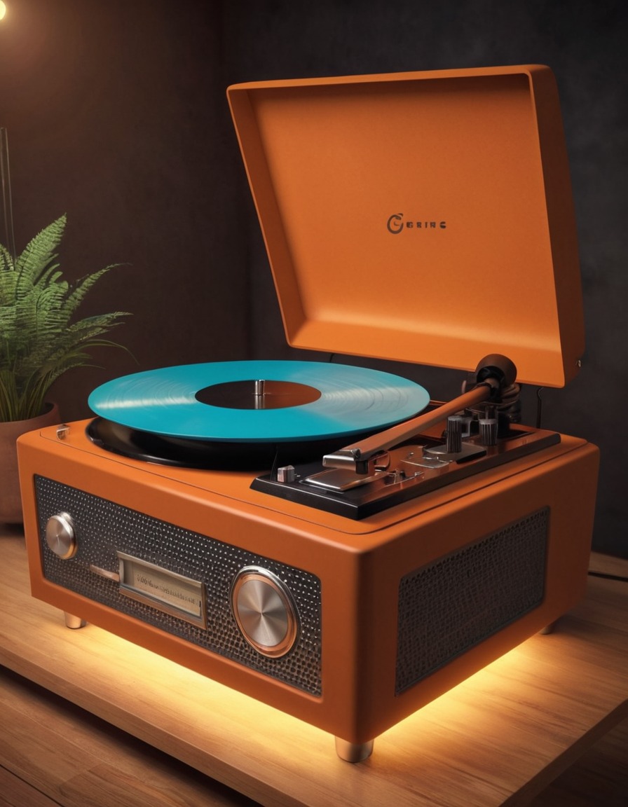 vintage, record player, music, nostalgia, home, interior