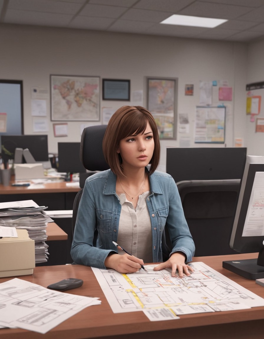 max caulfield, life is strange, office, confusion, navigation, games, girls from games