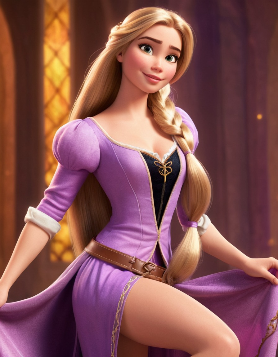 disney, tangled, rapunzel, modern, stylish, confident, fashion