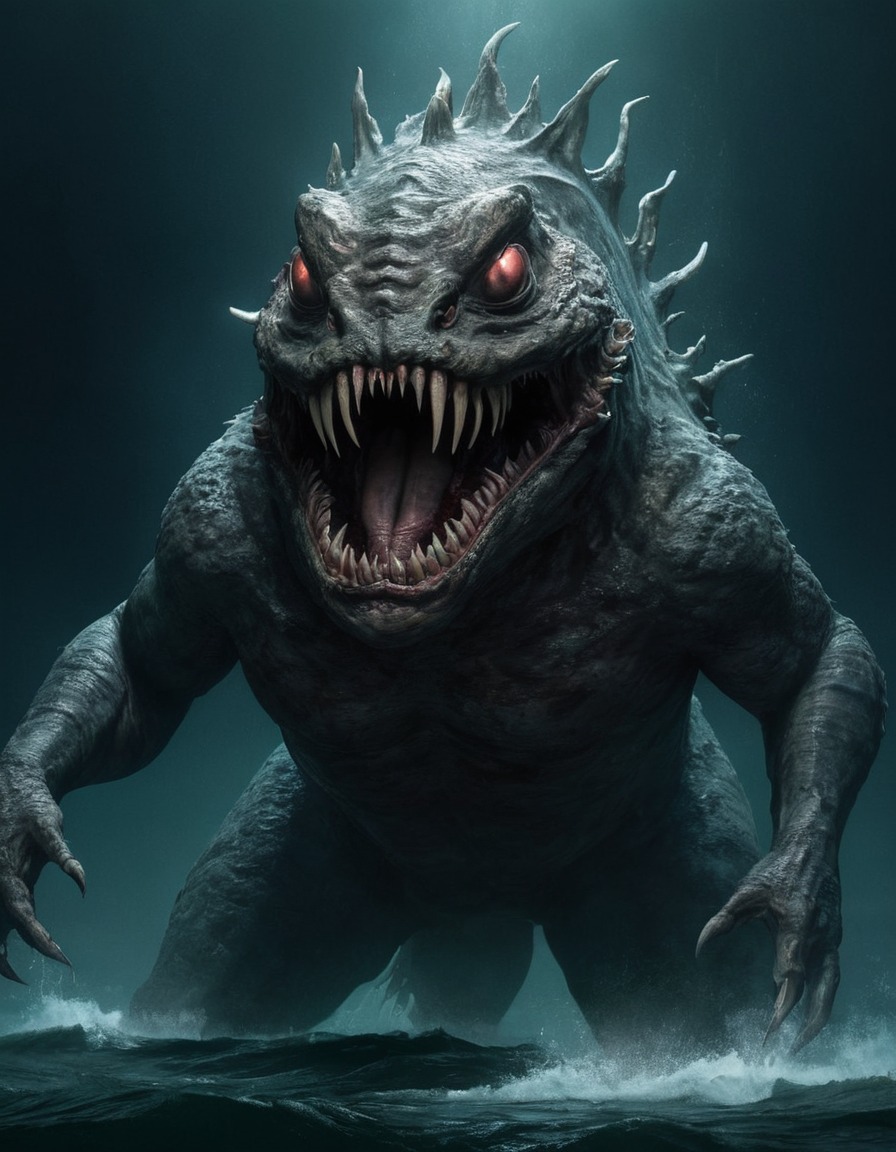 bunyip, mythical creature, australian folklore, legend, monster, fear-inducing, water spirit