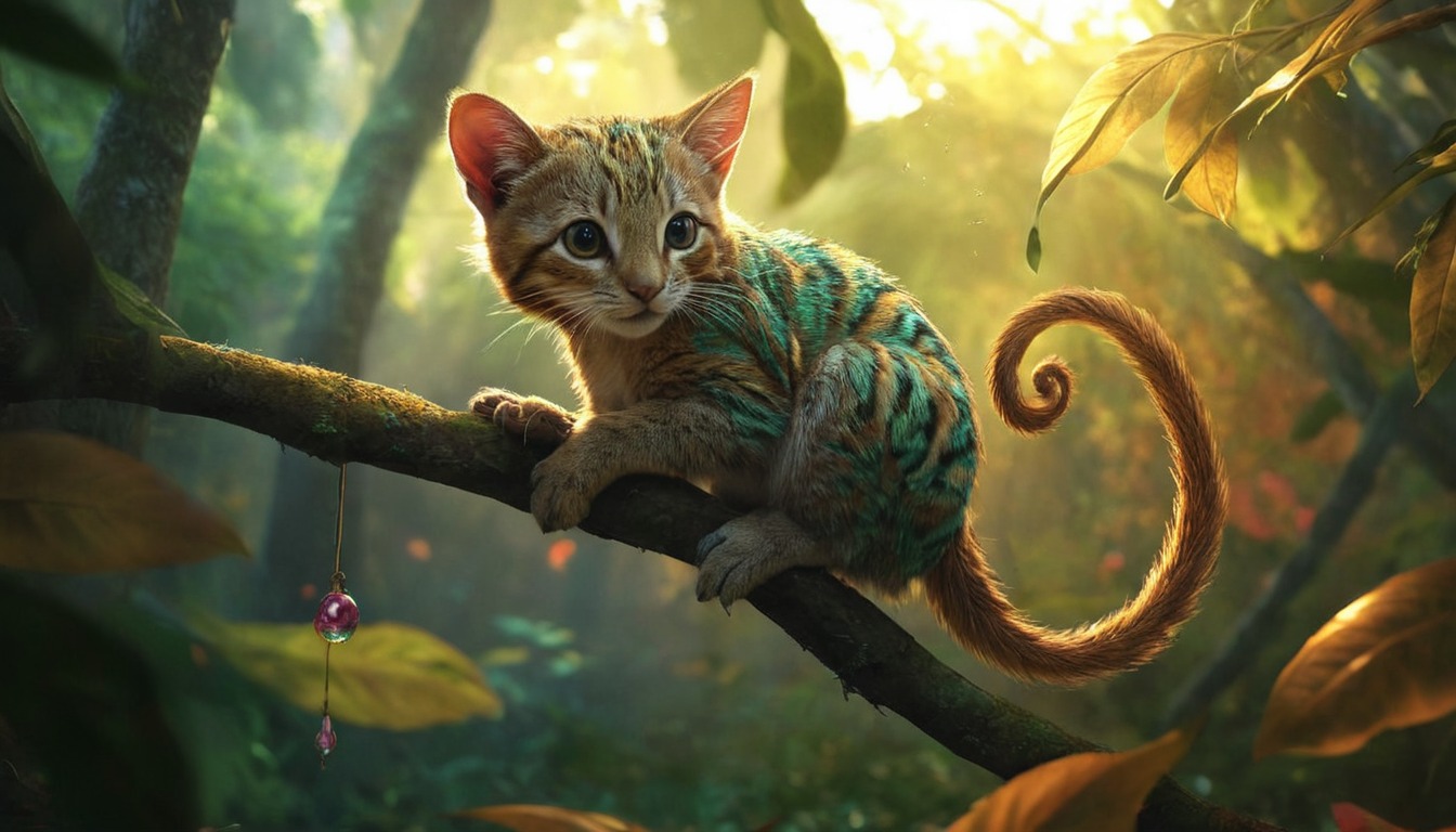 digitalart, characterdesign, digitalpainting, cat, animal, creature, forest, feline, chameleon, hybrid, hybridcreature, dailychallenge, aiartcommunity, midjourney, midjourneyai, midjourneyart, midjourneyartwork, midjourneyaiart, midjourneycommunity