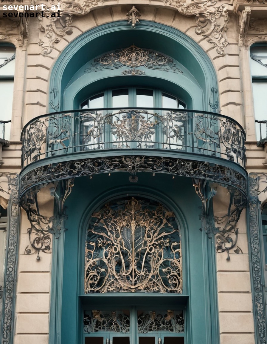 architecture, art nouveau, ironwork, elegant, historical