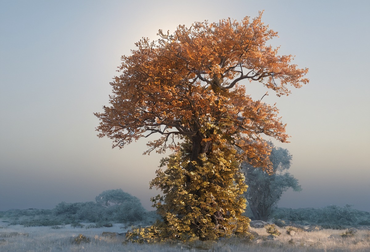 autumn, background, dreamy, fog, frosty, photography, stock, tree, ravenslane