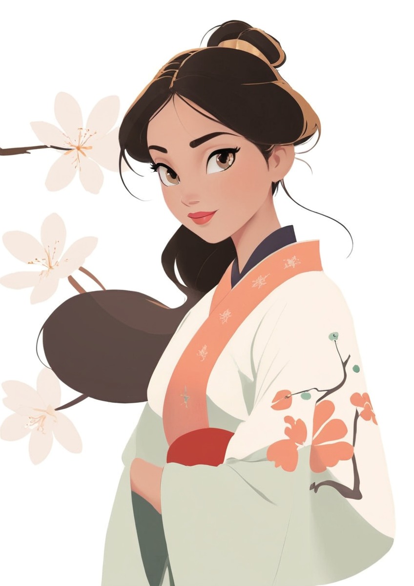 characterdesign, digitalpainting, procreate, warrior, kimono