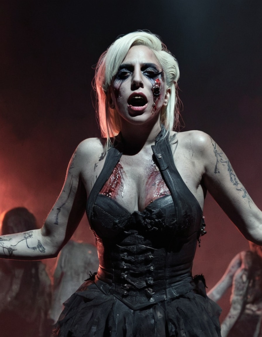 lady gaga, concert, performance, zombie, celebrities